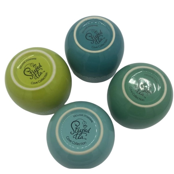 Set of 4 Steeped Tea Cove Collection Stoneware Tea Cups - Picture 6 of 6